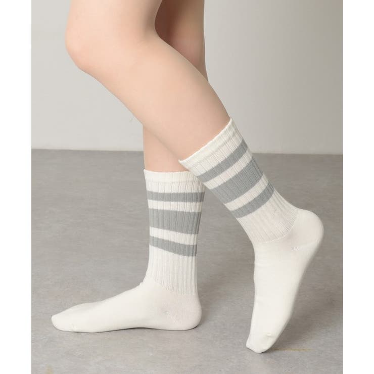 【4足セット】配色 ライン リブ | レースレディース  | 詳細画像5 