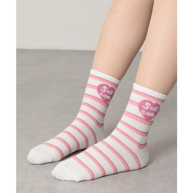 【10足セット】配色 ピンク リブ | レースレディース  | 詳細画像10 