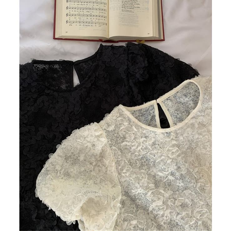 フラワー ジャガード クルーネック | レースレディース  | 詳細画像13 