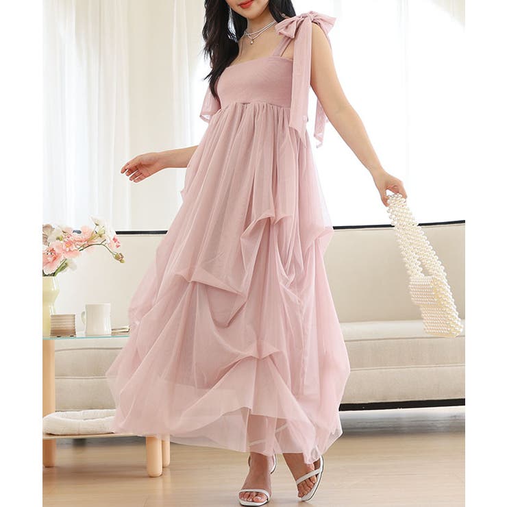 肩リボン ドレープ チュール | レースレディース  | 詳細画像13 