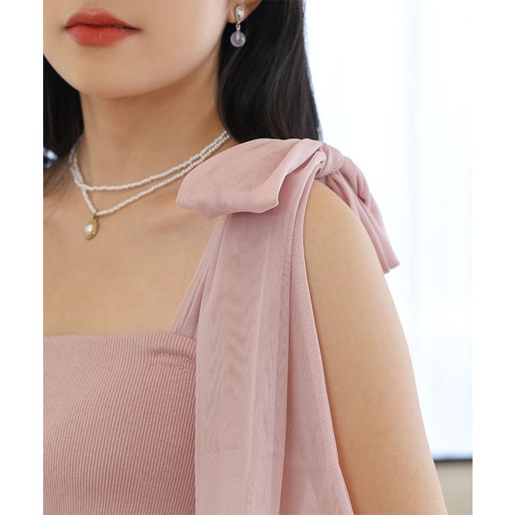 肩リボン ドレープ チュール | レースレディース  | 詳細画像17 