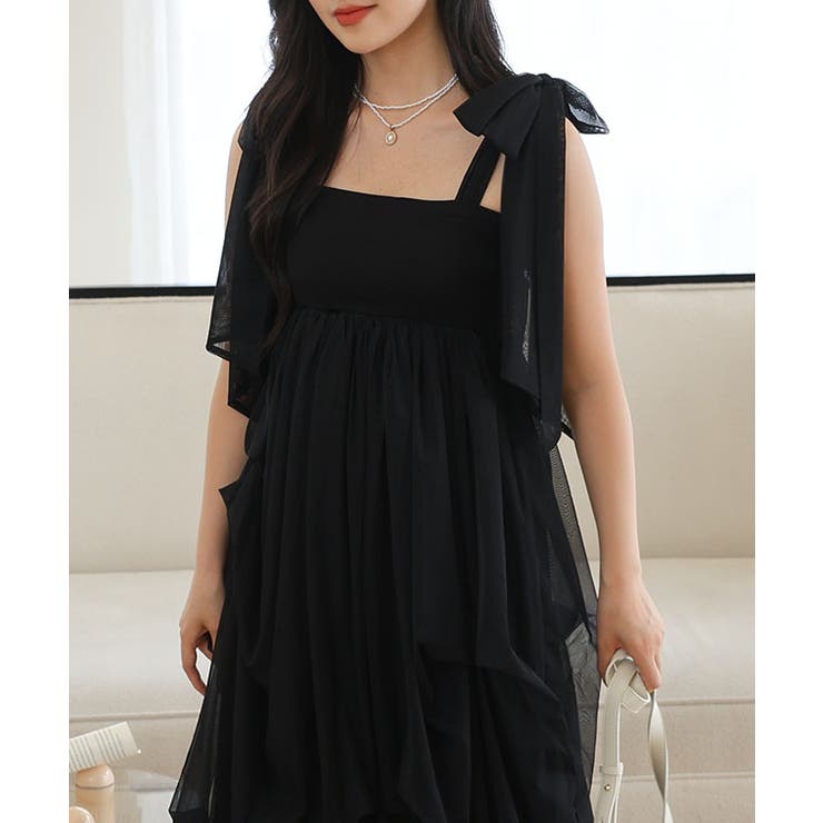 肩リボン ドレープ チュール | レースレディース  | 詳細画像4 