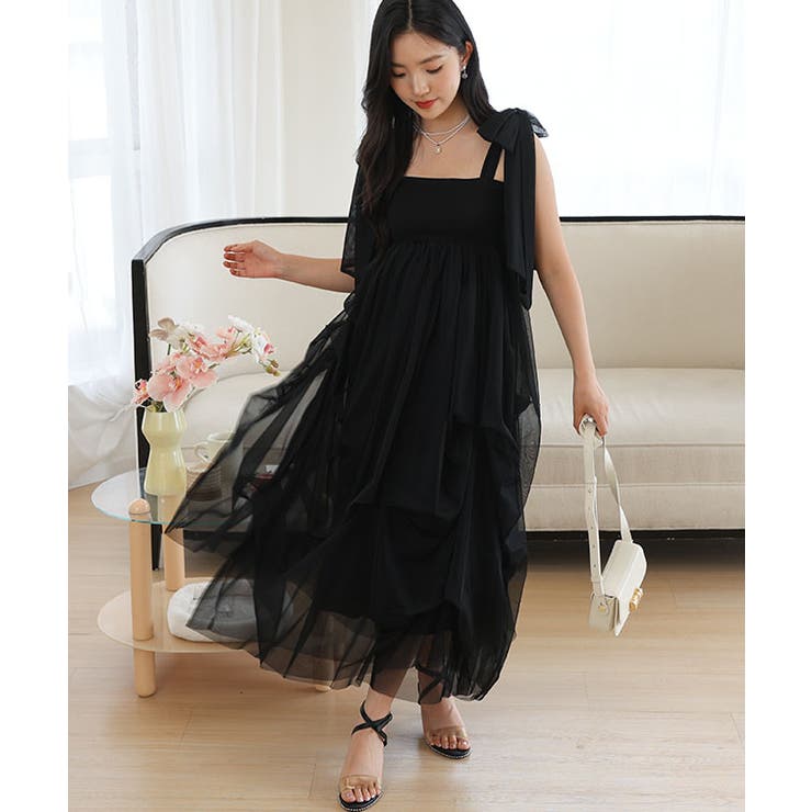 肩リボン ドレープ チュール | レースレディース  | 詳細画像5 