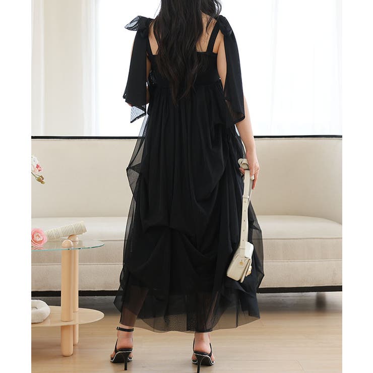 肩リボン ドレープ チュール | レースレディース  | 詳細画像6 