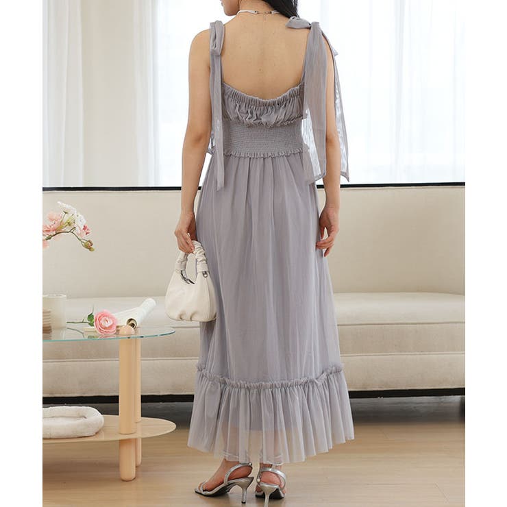 肩リボン チュール ウエスト | レースレディース  | 詳細画像11 