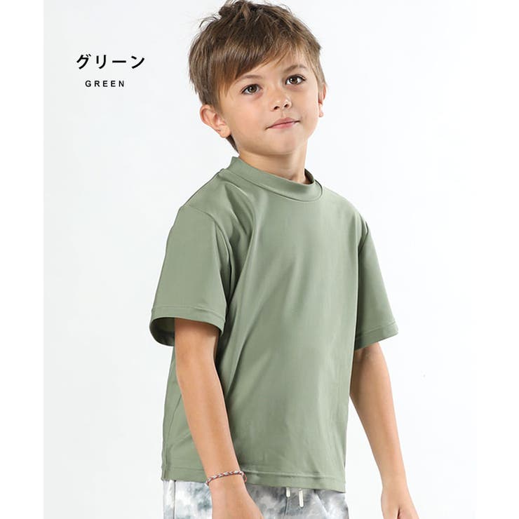 MARK＆LONA ハイネック 半袖 48 美品 超美品】マークアンドロナ 半袖ハイネックシャツ ライトグリーン