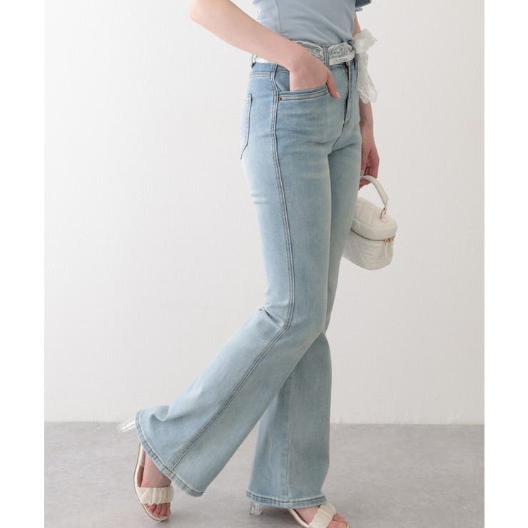 ウォッシュ加工 ハイウエスト レースベルト | レースレディース  | 詳細画像6 