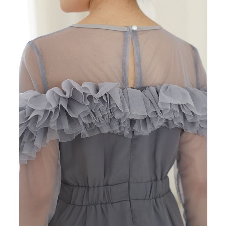 チュールフリル シアー 切り替え | レースレディース  | 詳細画像17 