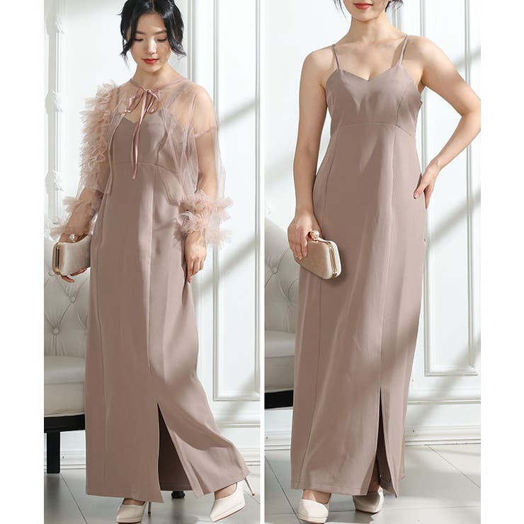 チュールフリル ケープ付き スリット | レースレディース  | 詳細画像14 