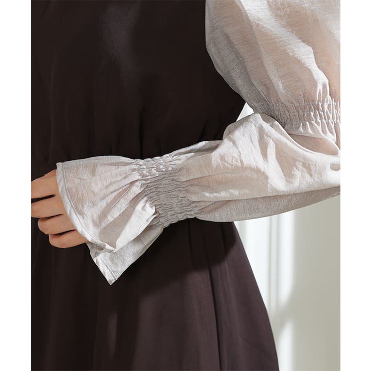 配色 クルーネック キャンディースリーブ | レースレディース  | 詳細画像17 