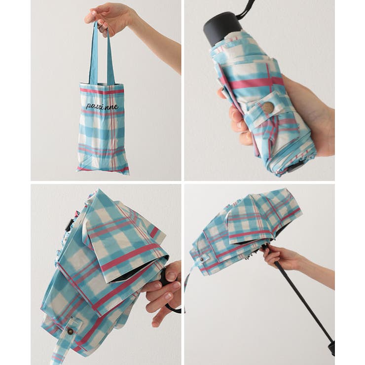 晴雨兼用 配色 チェック柄 | レースレディース  | 詳細画像8 