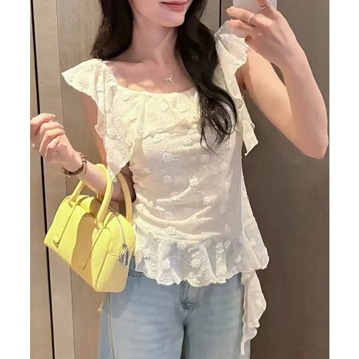 フラワー 刺繍 フリル袖 | レースレディース  | 詳細画像6 