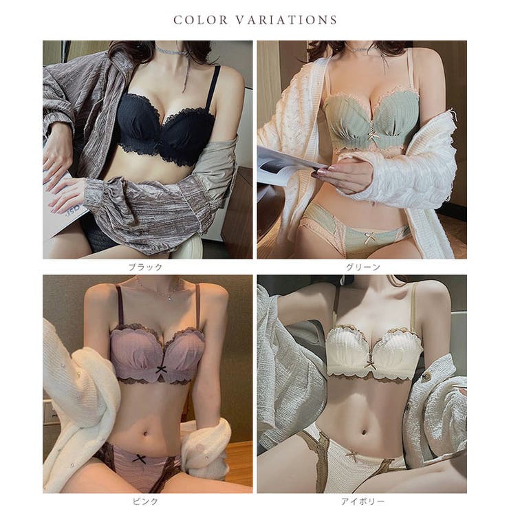 【2点セット】レースレイヤード スカラップ リボン | レースレディース  | 詳細画像8 