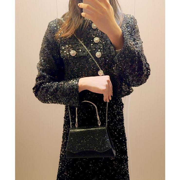 2WAYラインストーン 台形型 パーティー | レースレディース  | 詳細画像3 