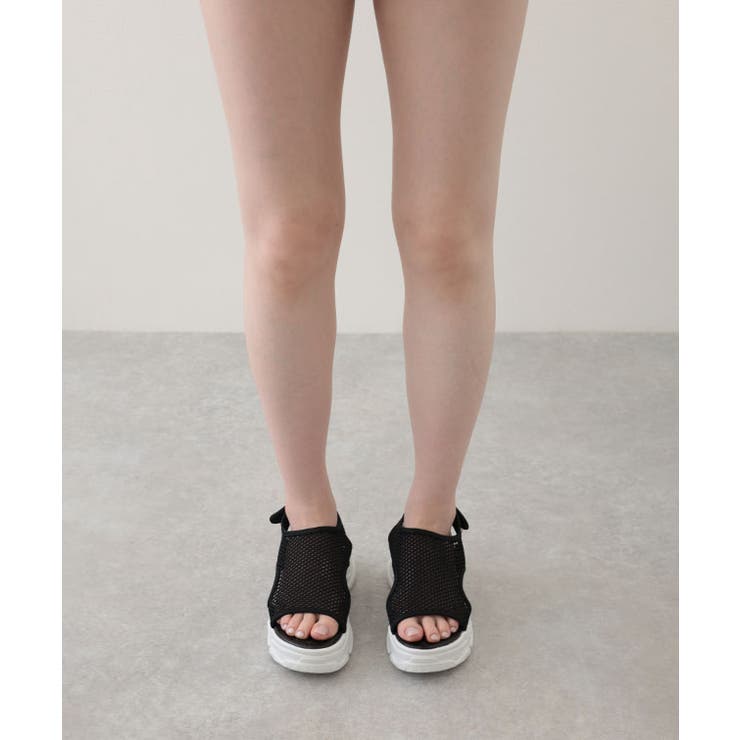 厚底スニーカーソールメッシュサンダル レディース 厚底シューズ | レースレディース  | 詳細画像6 