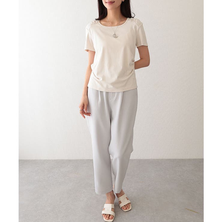 クルーネック 肩ギャザー ニュアンス | レースレディース  | 詳細画像14 