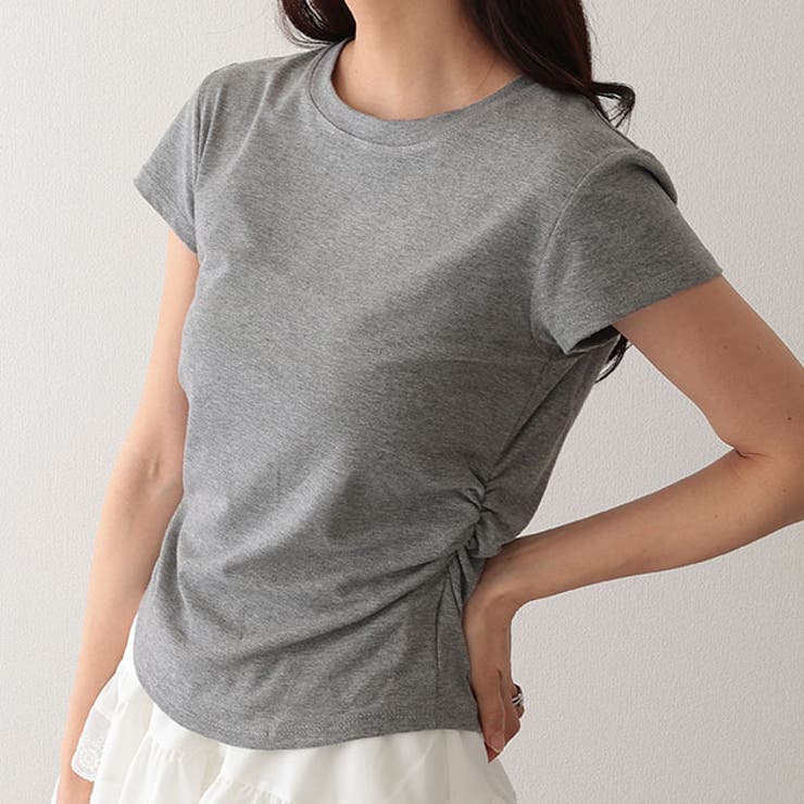 クルーネック サイド シャーリング | レースレディース  | 詳細画像1 