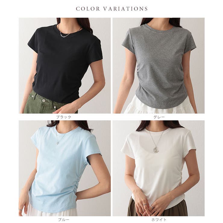 クルーネック サイド シャーリング | レースレディース  | 詳細画像2 