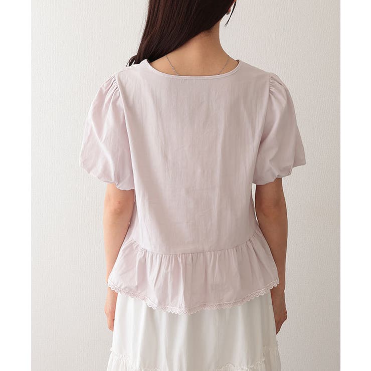 Vネック リボン ペプラム | レースレディース  | 詳細画像9 