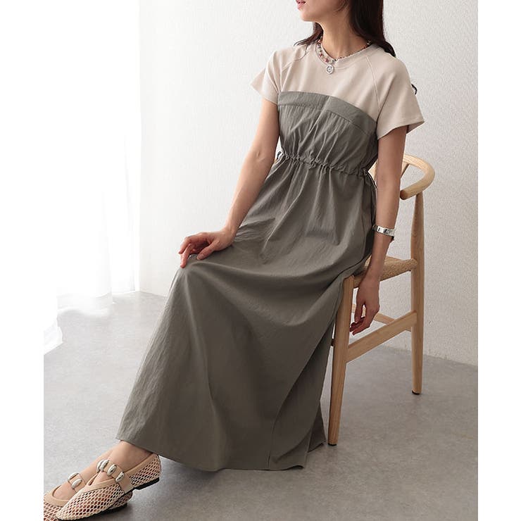 配色 ドッキング ドロスト | レースレディース  | 詳細画像12 