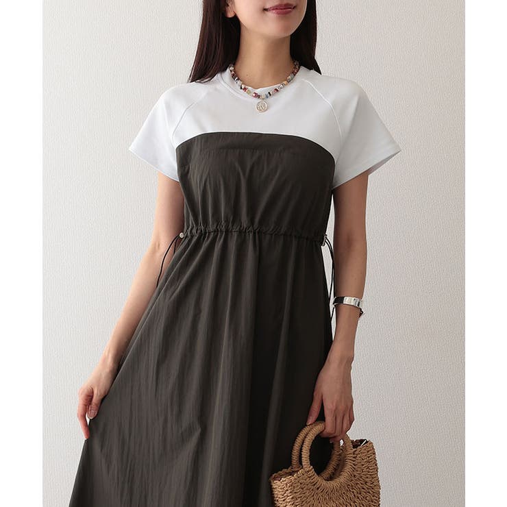 配色 ドッキング ドロスト | レースレディース  | 詳細画像7 