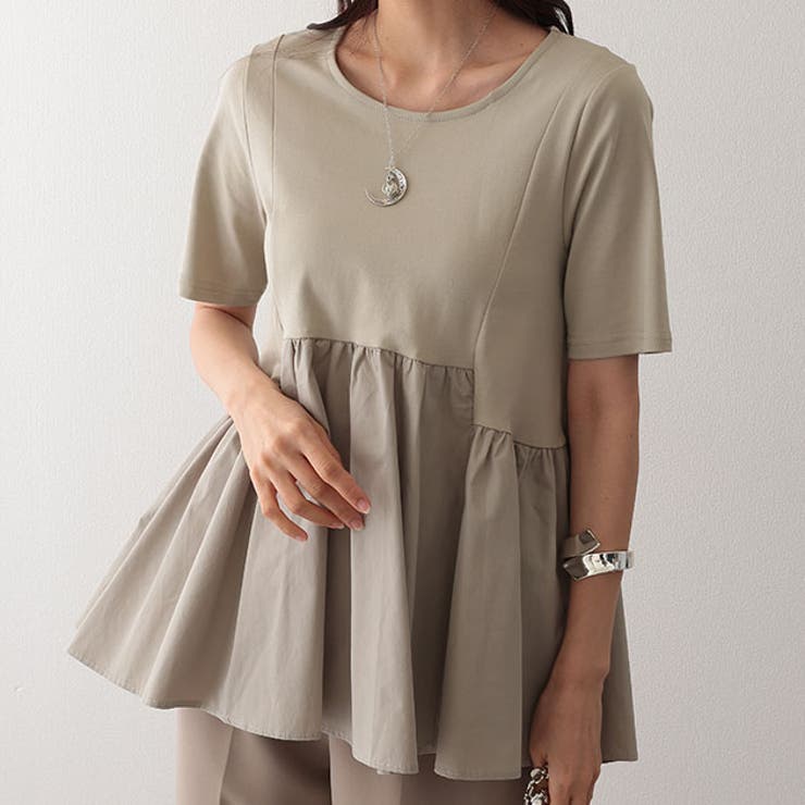 コットン クルーネック 半袖 | レースレディース  | 詳細画像1 