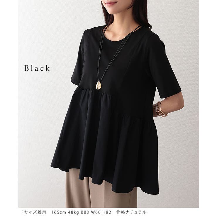 コットン クルーネック 半袖 | レースレディース  | 詳細画像3 