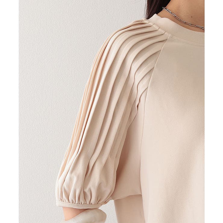 コットン クルーネック 袖プリーツ | レースレディース  | 詳細画像18 