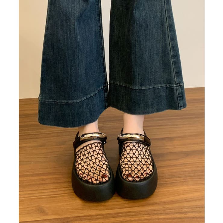 メッシュ メタルモチーフ ベルクロ | レースレディース  | 詳細画像5 