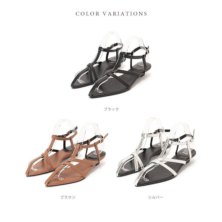 レザー調 クロス Tストラップ | レースレディース  | 詳細画像2 