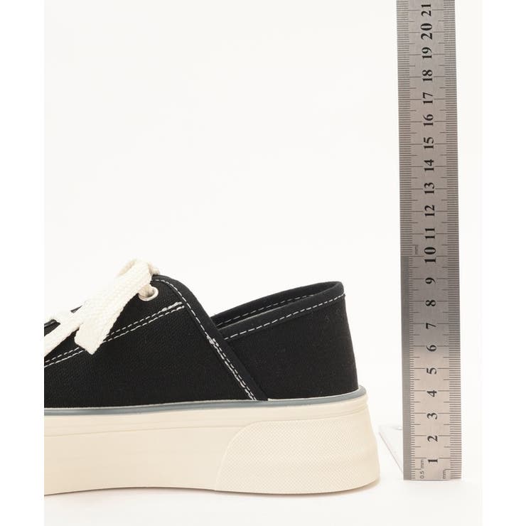 ラウンドトゥ 厚底 キャンバス | レースレディース  | 詳細画像19 