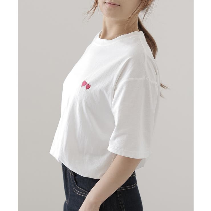 ハート 刺繍 クルーネック | レースレディース  | 詳細画像12 