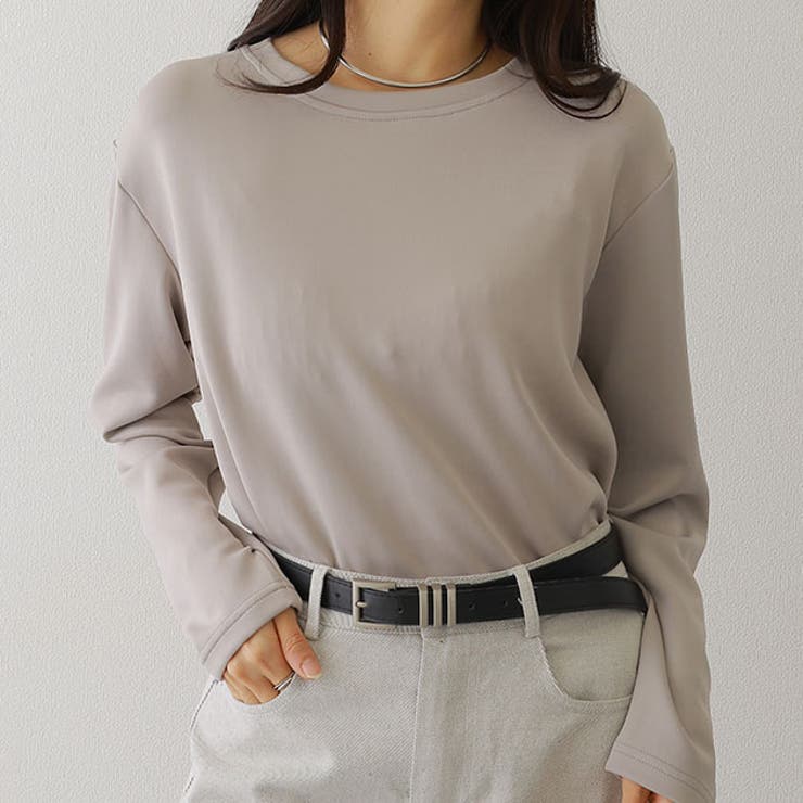 ソリッドカラー クルーネック 長袖 | レースレディース  | 詳細画像1 