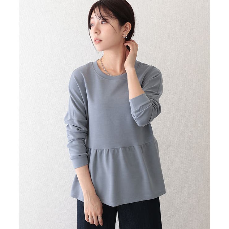 クルーネック ギャザー ペプラム | レースレディース  | 詳細画像12 