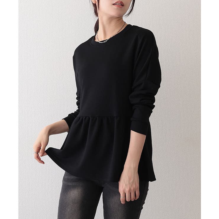 クルーネック ギャザー ペプラム | レースレディース  | 詳細画像5 