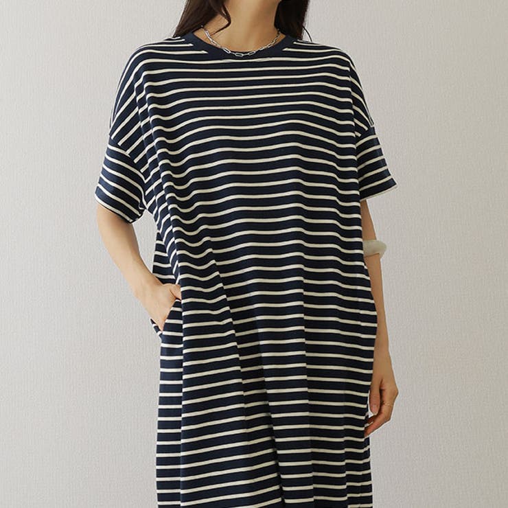 クルーネック 配色 ボーダー | レースレディース  | 詳細画像1 