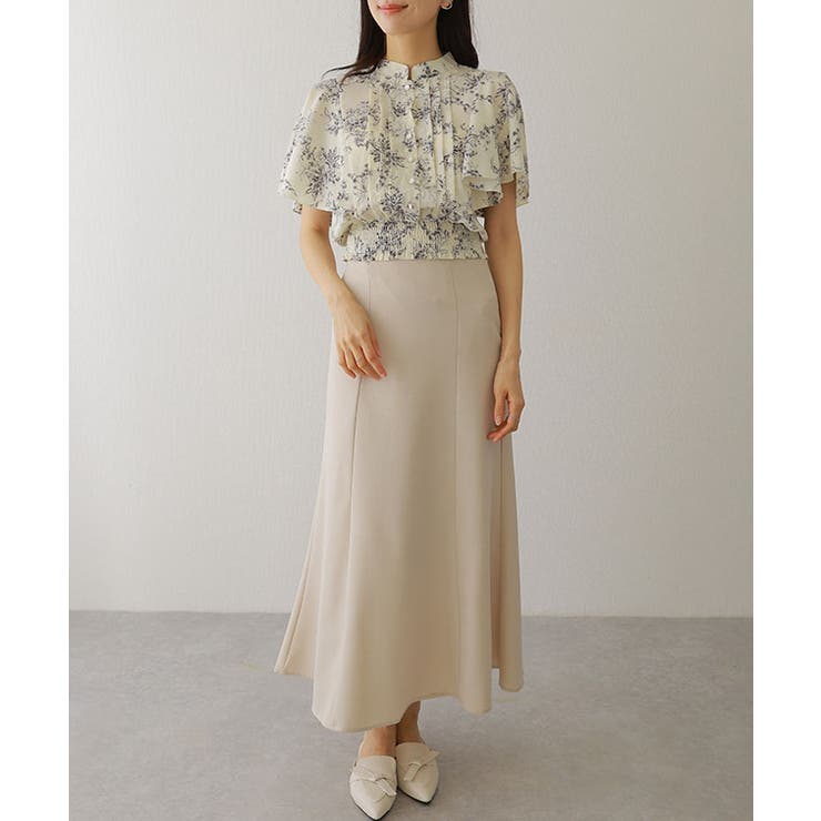 スタンドカラー 花柄 プリーツ | レースレディース  | 詳細画像13 