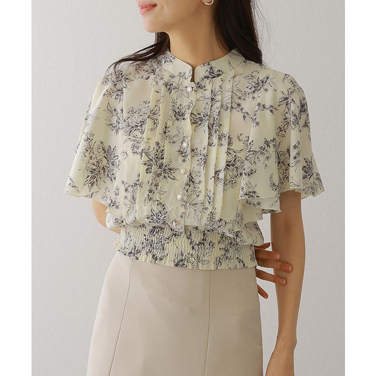 スタンドカラー 花柄 プリーツ | レースレディース  | 詳細画像14 