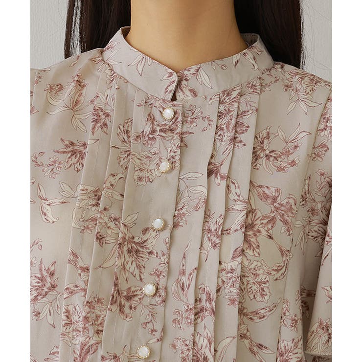 スタンドカラー 花柄 プリーツ | レースレディース  | 詳細画像19 