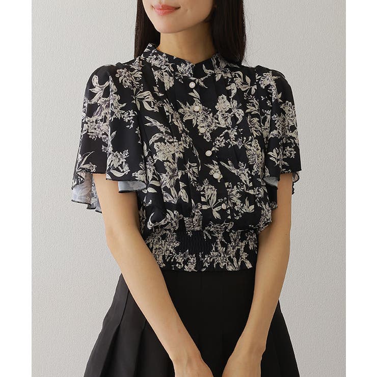 スタンドカラー 花柄 プリーツ | レースレディース  | 詳細画像6 