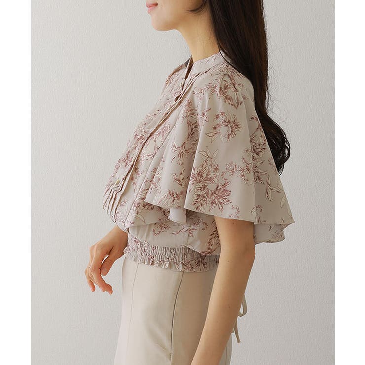 スタンドカラー 花柄 プリーツ | レースレディース  | 詳細画像9 