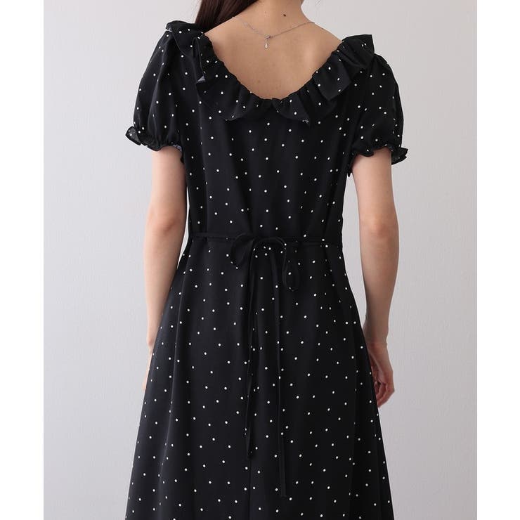 ドット柄 フリル パフスリーブ | レースレディース  | 詳細画像10 