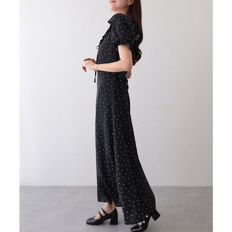 ドット柄 フリル パフスリーブ | レースレディース  | 詳細画像4 