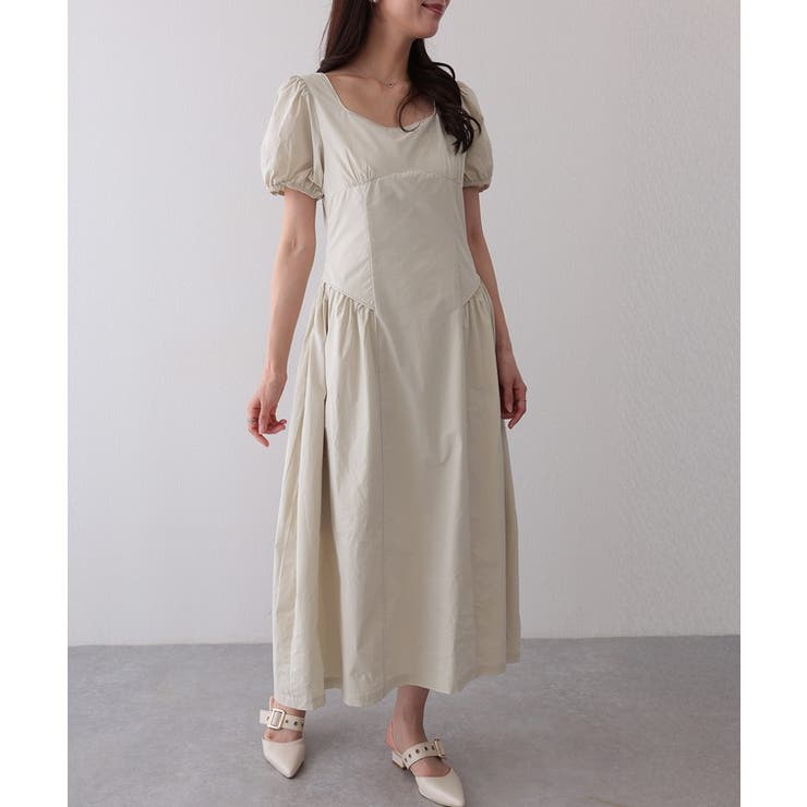 ソリッドカラー スクエアネック パフスリーブ | レースレディース  | 詳細画像8 