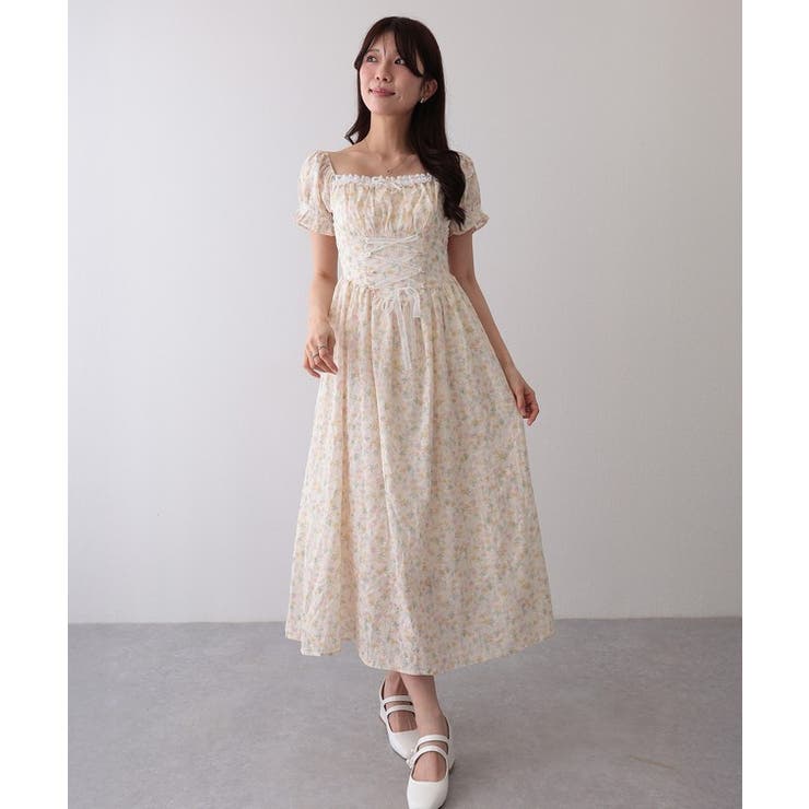 フロント レースアップ 花柄 | レースレディース  | 詳細画像12 