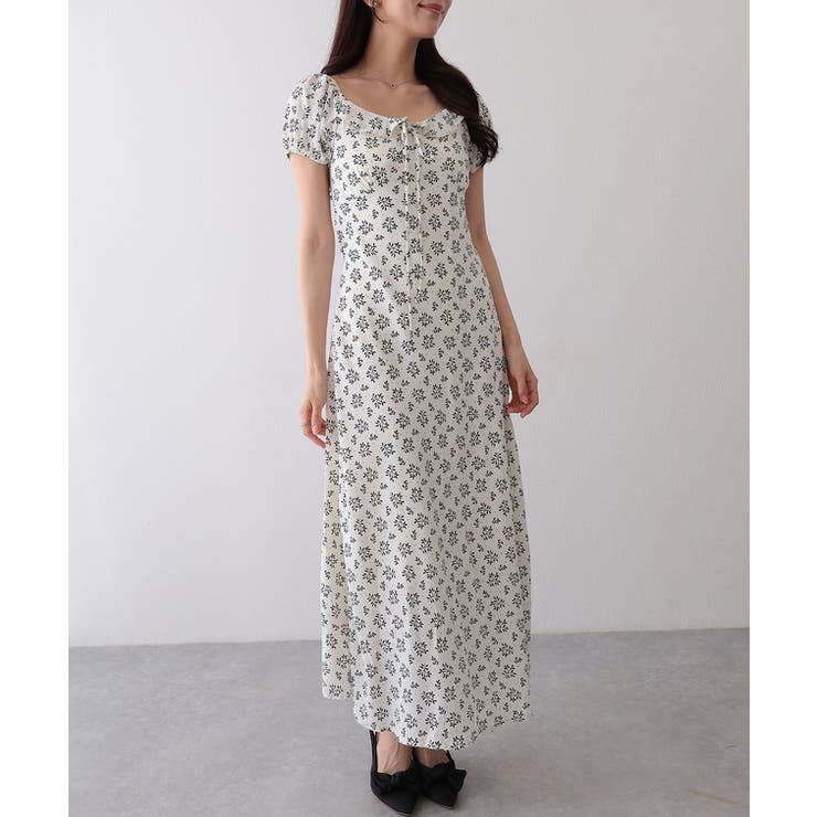 花柄 Vネック パフスリーブ | レースレディース  | 詳細画像6 