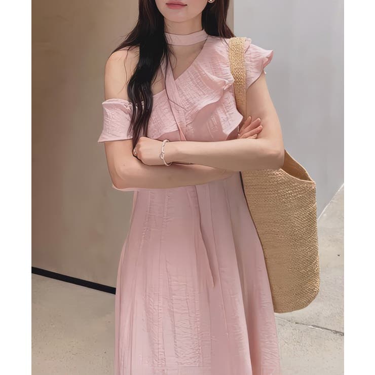 チョーカーネック アシメ フリル | レースレディース  | 詳細画像7 