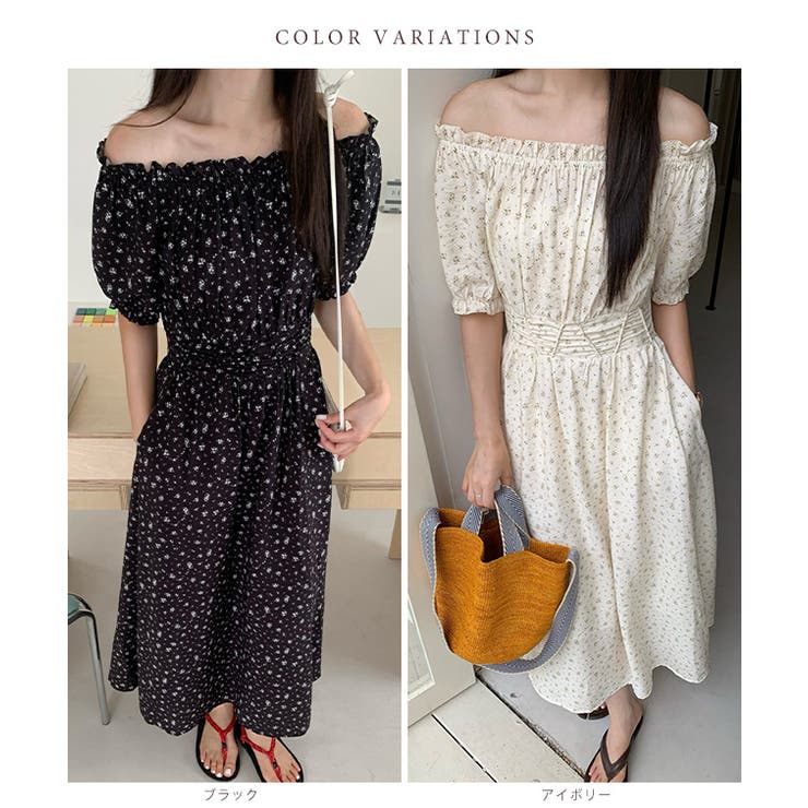 小花柄 ギャザー オフショル | レースレディース  | 詳細画像2 