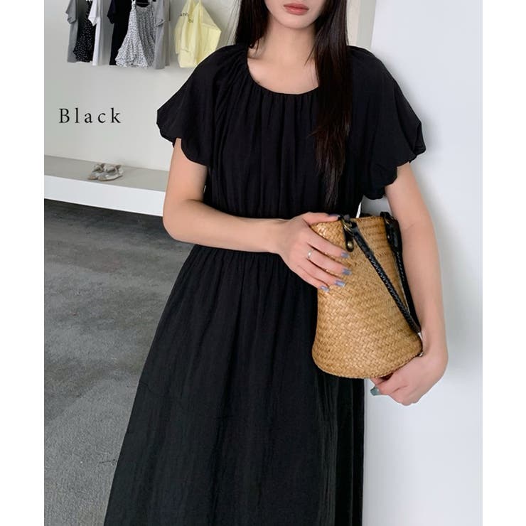 クルーネック ギャザー パフスリーブ | レースレディース  | 詳細画像3 