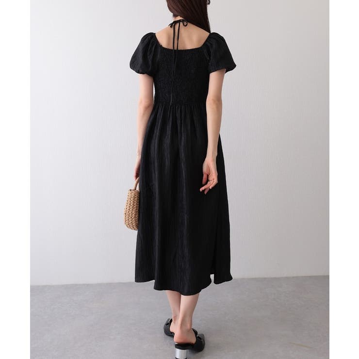 ホルターリボン付き パフスリーブ マキシ | レースレディース  | 詳細画像6 